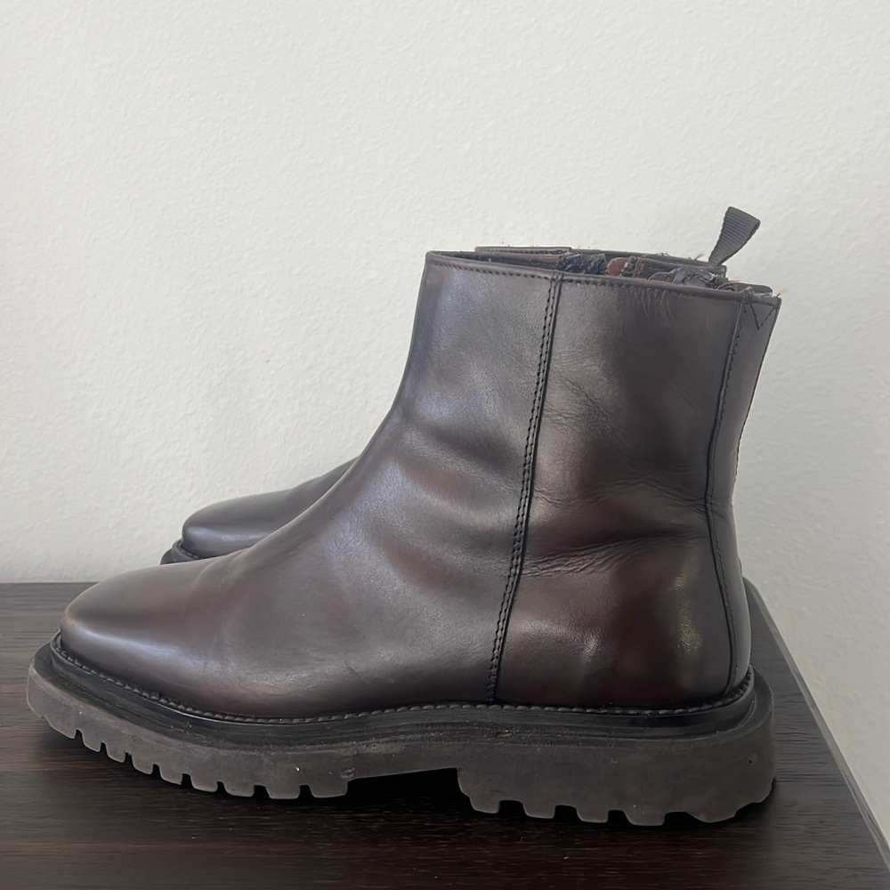 ASOS Men's Dark Brown Leather Ankle Boots